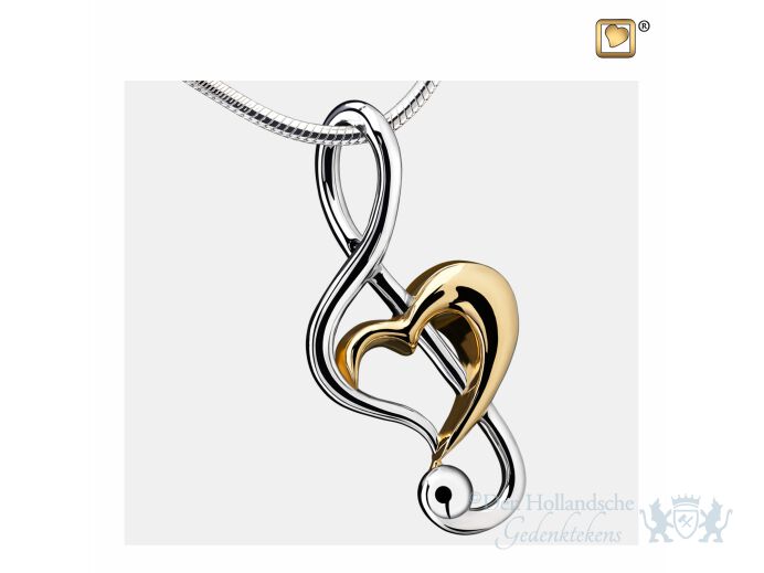 TrebleClef Ashes Pendant Pol Silver and Gold Vermeil foto 1