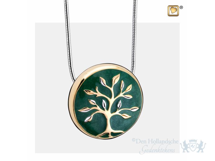 TreeofLove Ashes Pendant Pearl Green and Pol Gold Vermeil foto 1
