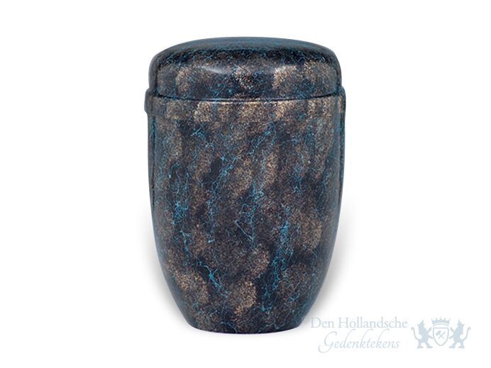 Aluminium urn blauw/grijs/zwart foto 1
