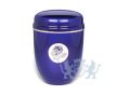 Aluminium urn donkerblauw met roos foto 1