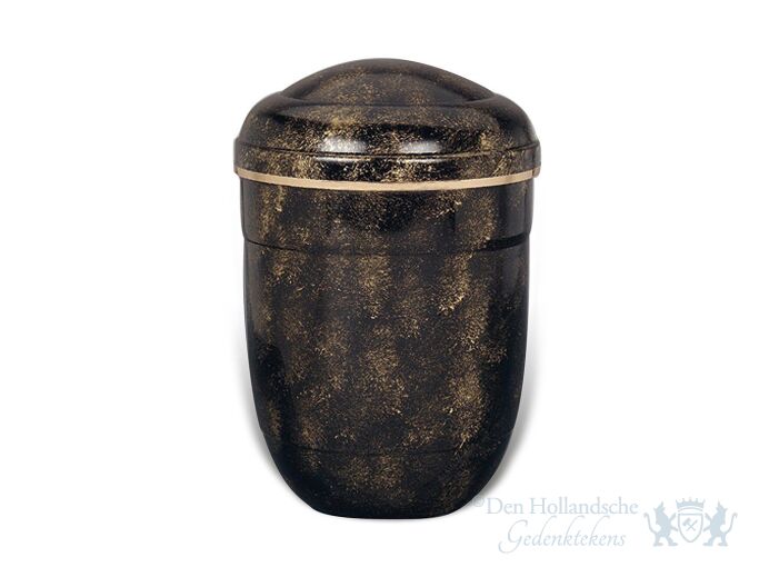 Aluminium urn zwart/goud foto 1