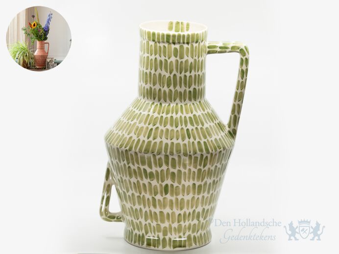 Bloom. Urn - Groot - Groene streep foto 1