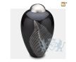 Elegant Leaf Adult Urn Midnight and Bru Pewter foto 1