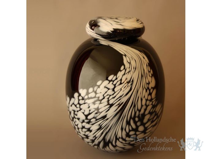 Glazen urn &#039;Waterval&#039; / Standaard hoog foto 1