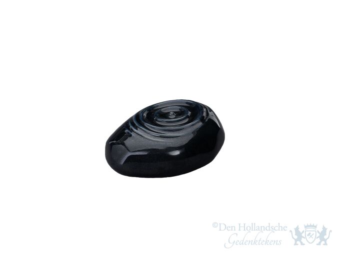 Keramische mini urn &quot;Resonance Black Gloss Melange&quot; foto 1