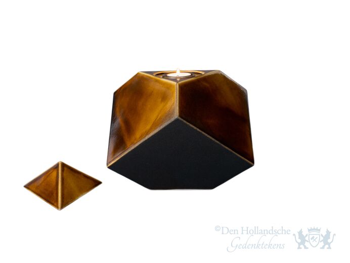 Keramische urn &quot;Abstract Rusty Brown&quot; foto 1