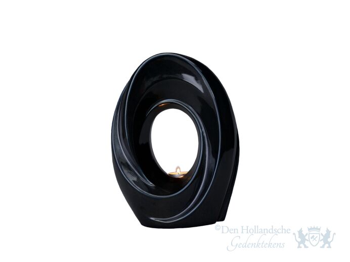 Keramische urn &quot;The Passage Black Gloss Melange&quot; foto 1