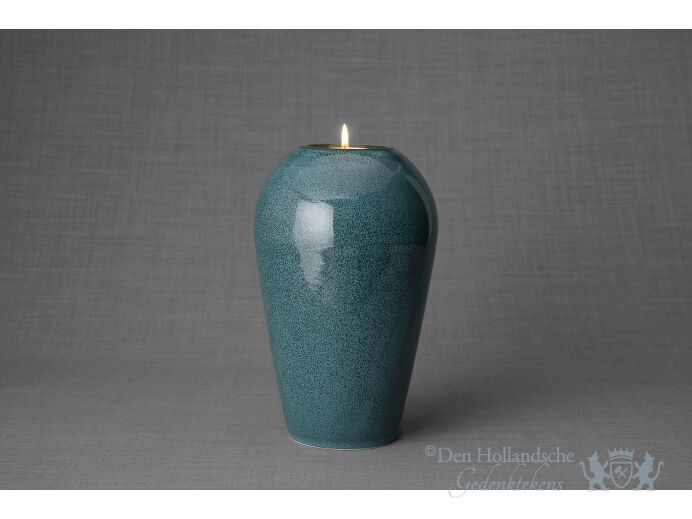 Kermische urn serenity - groen/blauw 3,3L foto 1