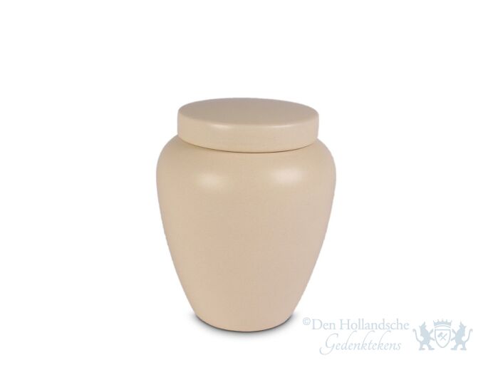 Klassieke keramische urn in mat beige 2.8L foto 1