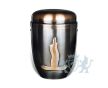 Koperen urn met kunstenaars decoratie foto 1