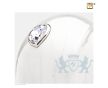 LoveHeart Adult Urn Pearl White and Pol Silver w/Swarovski®  foto 1
