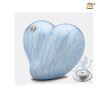 LoveHeart Child Urn Pearl Blue and Pol Silver w/Swarovski®  foto 1