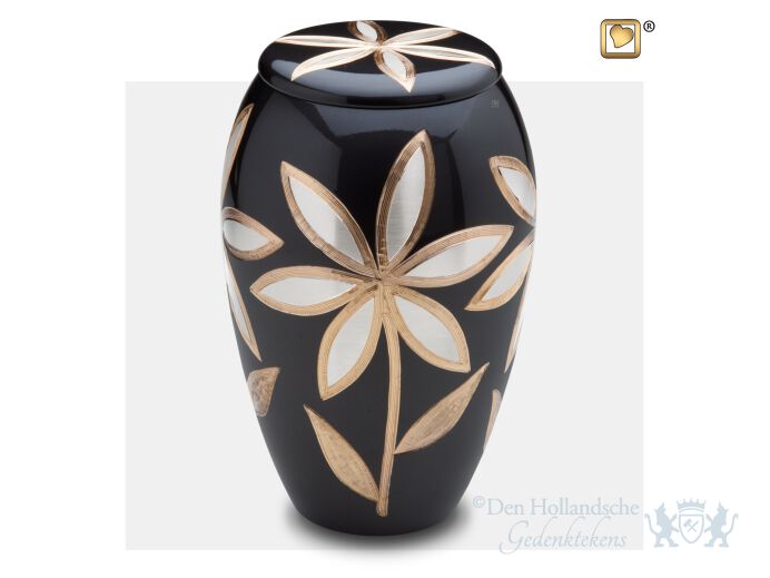Majestic Lillies Adult Urn Midnight and Bru Pewter foto 1