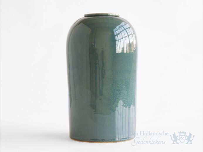 PELION &ndash; handgemaakte urn in groen &amp; blauw keramiek foto 1