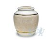 Porseleinen urn met beige decoratie foto 1