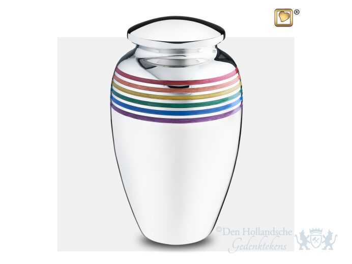 Pride Rainbow Adult Urn Pol Silver foto 1