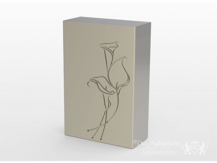 RVS urn DECOR - Lelie foto 1