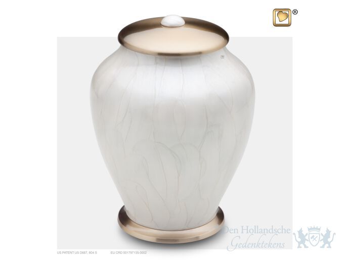 Simplicity Adult Urn Pearl White and Bru Gold foto 1