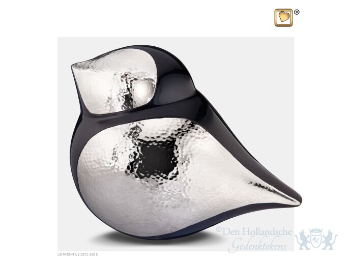 SoulBird Adult Urn Midnight and Hmd Silver foto 1