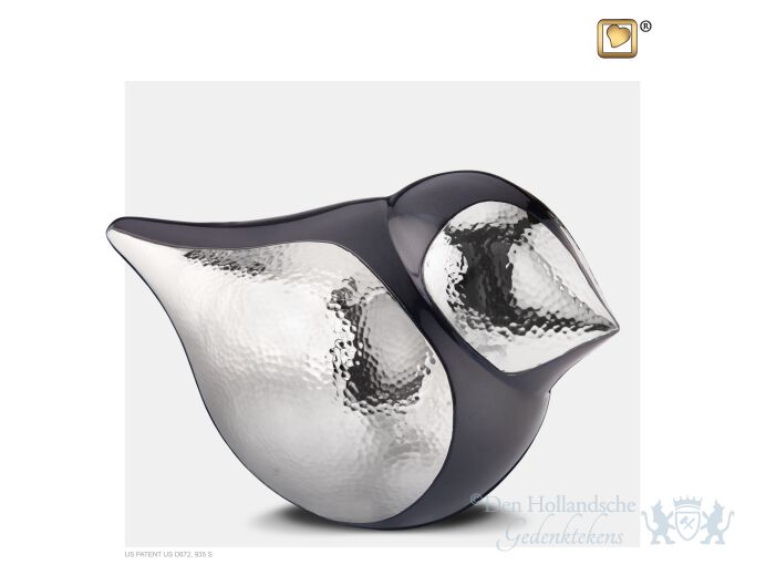 SoulBird Adult Urn Midnight and Hmd Silver foto 1