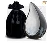 TearDrop Adult Urn Black and Hmd Silver foto 1