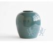 VERNO &ndash; handgemaakte urn in groen &amp; blauw keramiek foto 1