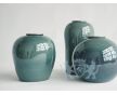 VERNO – handgemaakte urn in groen & blauw keramiek foto 1