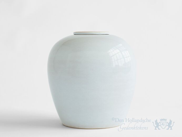 VERNO &ndash; handgemaakte urn in wit keramiek foto 1