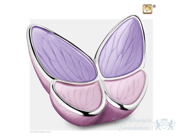 Wings of Hope Adult Urn Pearl Lavender and Pol Silver foto 1