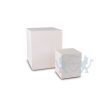 Witte houten urn vierkant foto 1