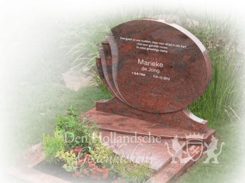 Urnengraf van rood graniet