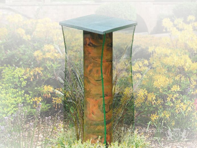 Urnmonument met glas foto 1