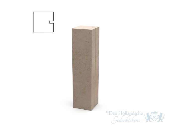 Vierkante zuil uitsparing - Glasdikte 1.9 foto 1