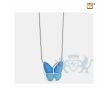 Wings of Hope Ashes Pendant Pearl Blue and Pol Silver foto 1