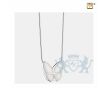 Wings of Hope Ashes Pendant Pearl White and Pol Silver foto 1