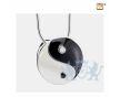 YinYang Ashes Pendant Pearl White and Midnight and Pol Silver foto 1