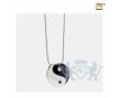 YinYang Ashes Pendant Pearl White and Midnight and Pol Silver foto 1