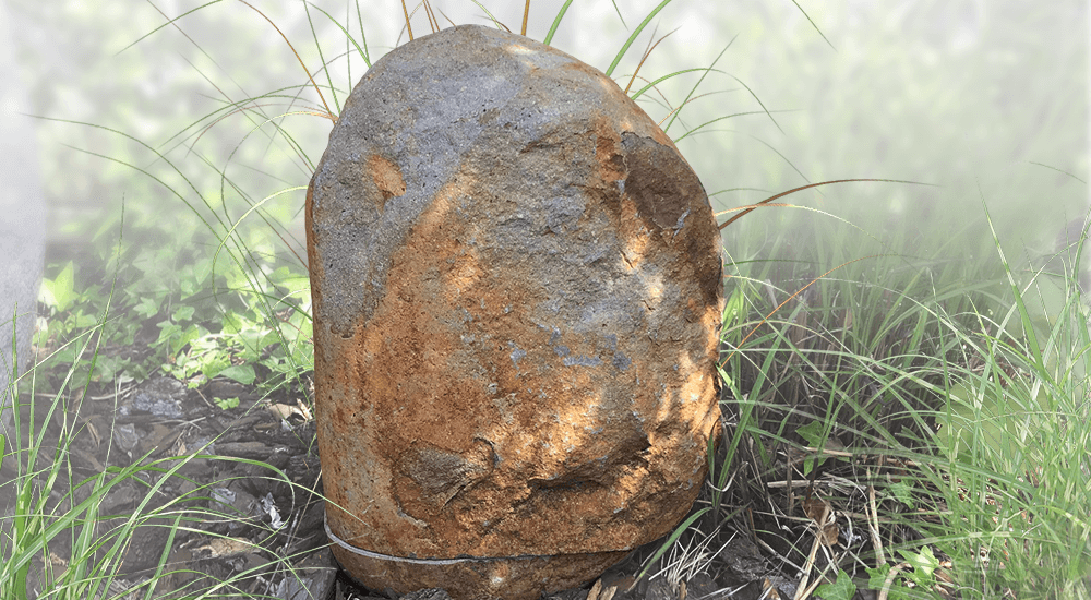 natuurlijke urn riviersteen groot