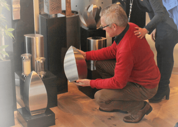 urn buiten in eigen tuin