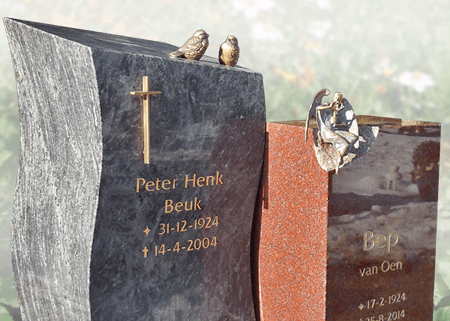orienteren grafstenen op de begraafplaats