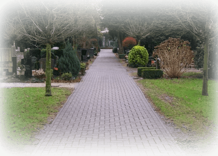 orienteren grafstenen op de begraafplaats