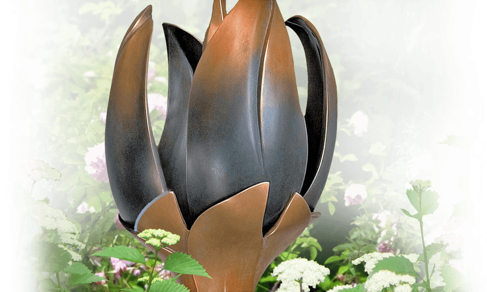 urnenmonument in eigen tuin grafkunst bloem