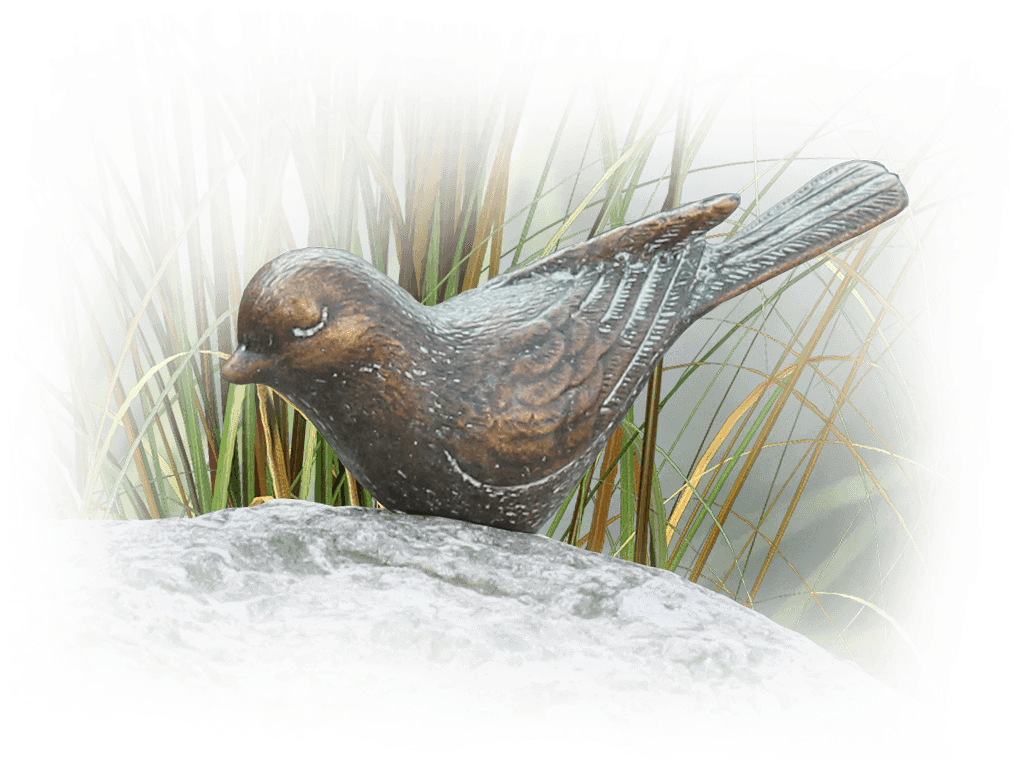 vogel brons of natuurlijk grafmonument